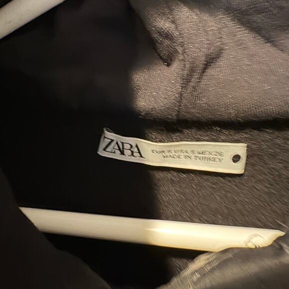 Zara Combination Quilted Hoodie Black Mixed Materials Small Grunge Punk Emo - Picture 2 of 6